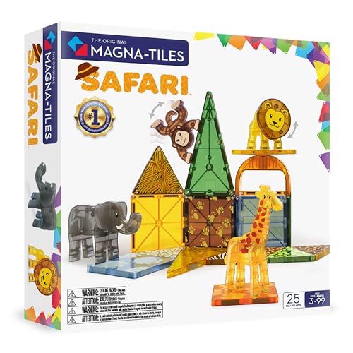 MAGNA-TILES Safari Animals 25-Piece Magnetic Set