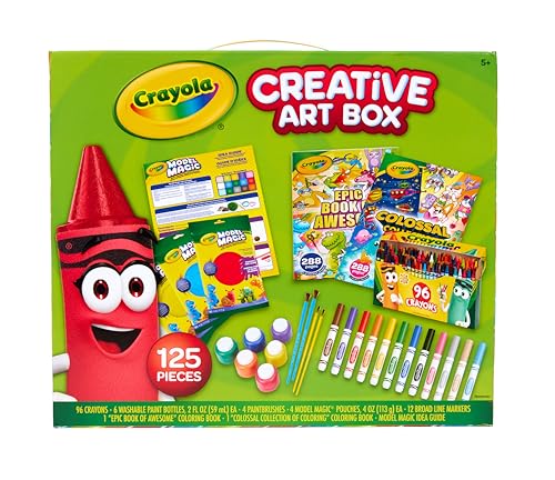 Crayola 125-Piece Kids Art Set with Coloring Books & Paints