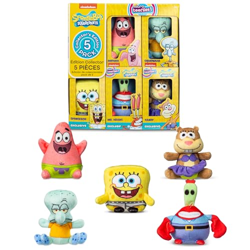 Spongebob Squarepants 5-Pack Mini Plush Figures for Kids