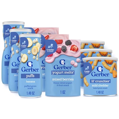 Gerber Yogurt Melts & Puffs Variety Pack, 9-Pack