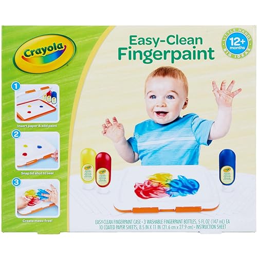 Crayola Mess Free Finger Painting Set – Washable for Toddlers
