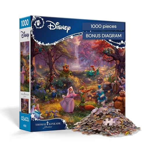 Thomas Kinkade Robin Hood 1000-Piece Puzzle with Poster
