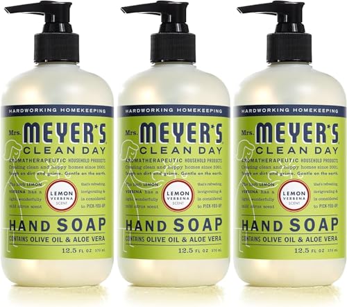 MRS. MEYER’S Lemon Verbena Hand Soap, 12.5 Oz, Pack of 3