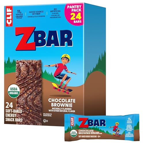 Zbar Chocolate Brownie Organic Snack Bars, 24 Pack
