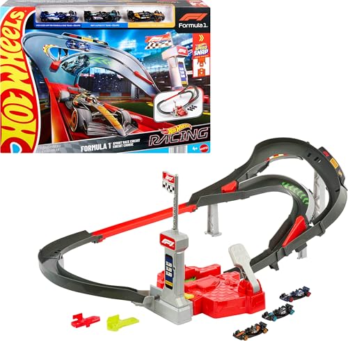 Hot Wheels Track Set with 3 Formula 1 Cars
