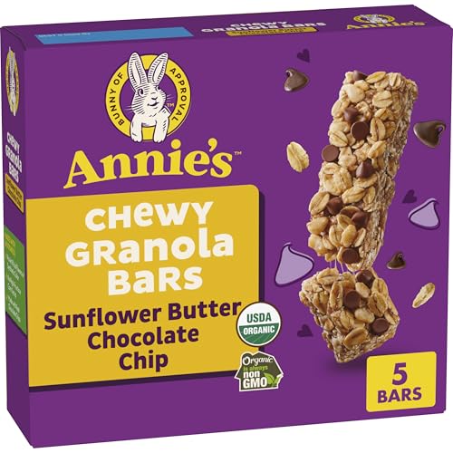 Annie’s Organic Sunflower Butter Chocolate Chip Bars, 5 Pack