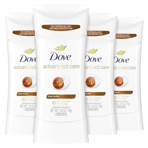 Dove Advanced Care Shea Butter Deodorant Stick 4ct, 72hr Protection