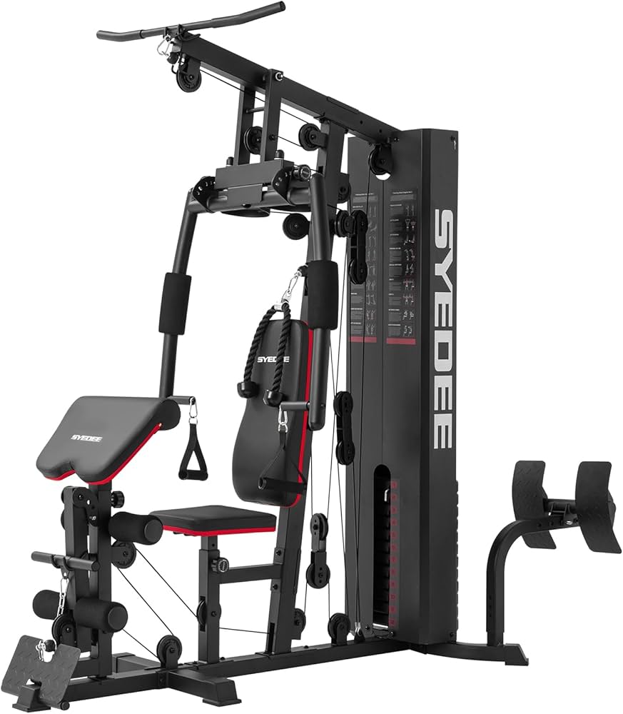 Home Gym Station, Workout Station with 150LBS Weight Stack