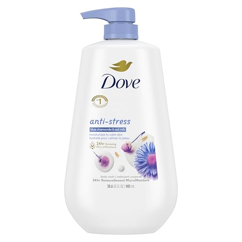 Dove Anti-Stress Body Wash, Chamomile & Oat, 30.6 oz