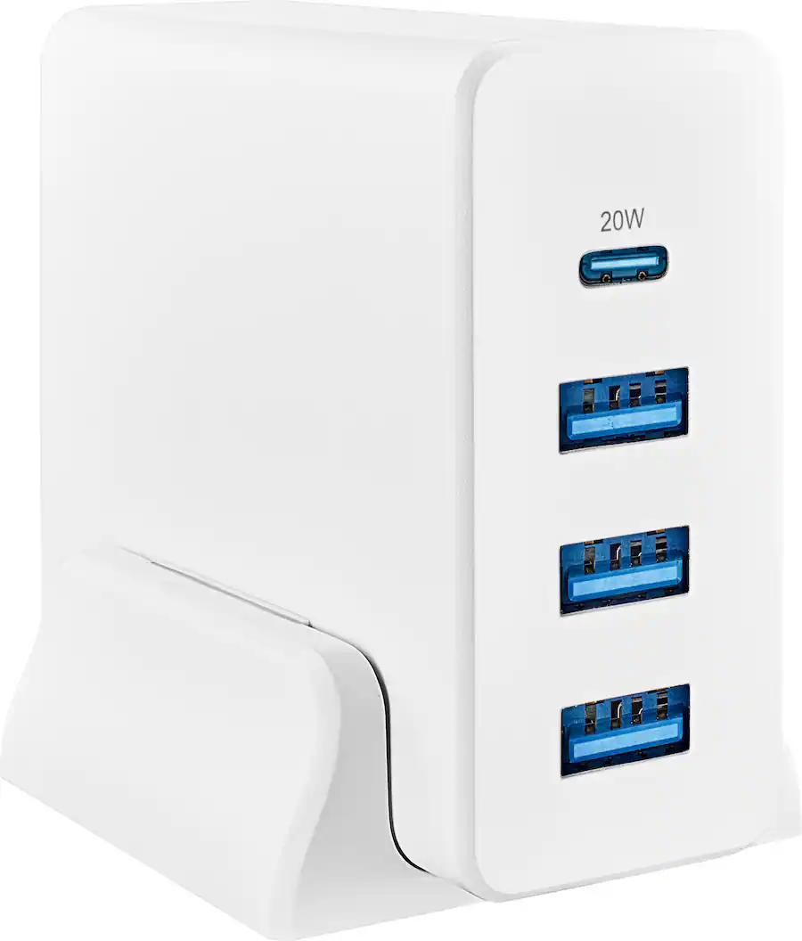 Insignia™ – 47W 4-Port Wall Charger with 1 USB-C & 3 USB Ports