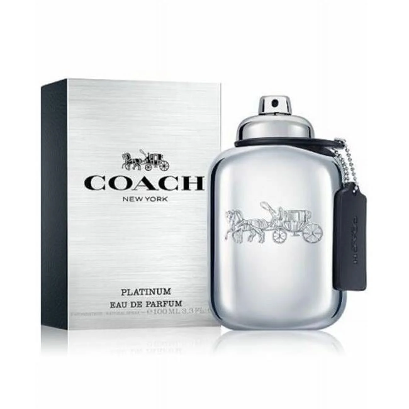 Coach Platinum Eau de Parfum, Cologne for Men, 3.3 Oz
