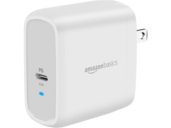 Amazon Basics 65W One-Port GaN USB-C Wall Charger