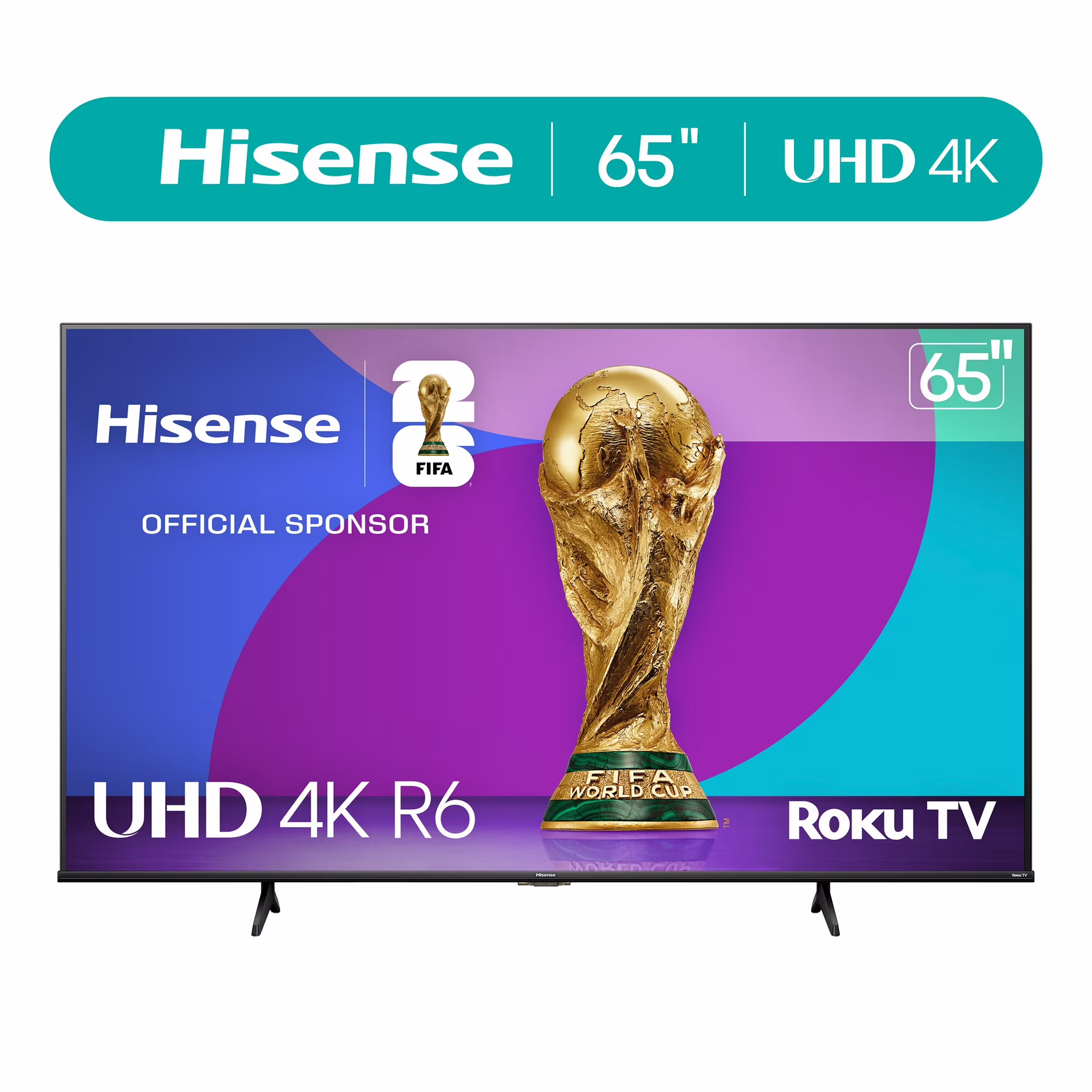 Hisense 65″ Class 4K UHD LCD Roku Smart TV