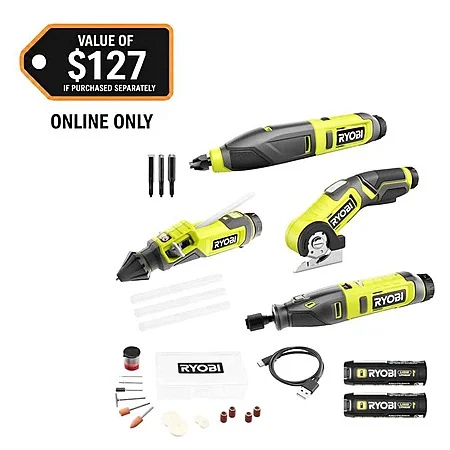 RYOBI USB Lithium 4-Tool Hobby Combo Kit