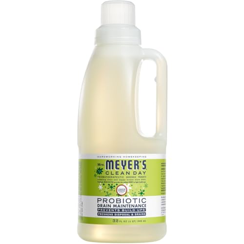 MRS. MEYER’S Probiotic Drain Cleaner, Lemon Verbena, 32 Fl Oz