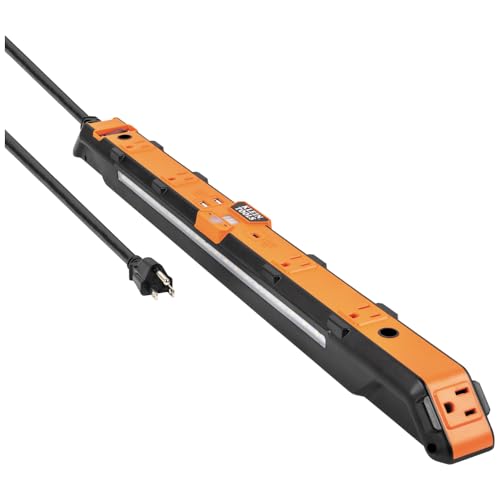 Klein Tools Magnetic Power Strip with USB Ports & LED Light