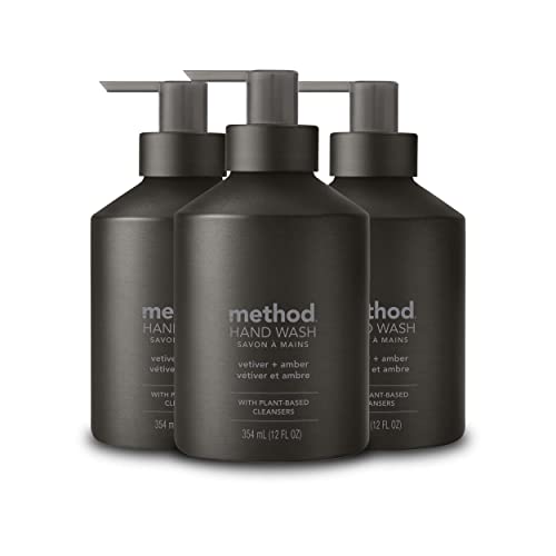 Method Gel Hand Soap, Vetiver + Amber, 12 oz, 3-Pack