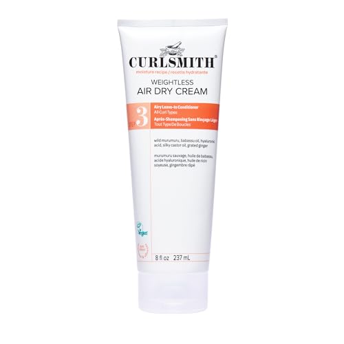 CURLSMITH Weightless Air Dry Cream – Vegan Leave-In Conditioner (8 oz)