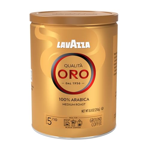 Lavazza Qualità Oro Medium Roast Coffee, 100% Arabica, 4-Pack