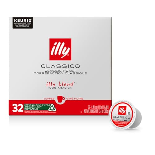 illy Classico K-Cup Pods, Medium Roast, 32 Count