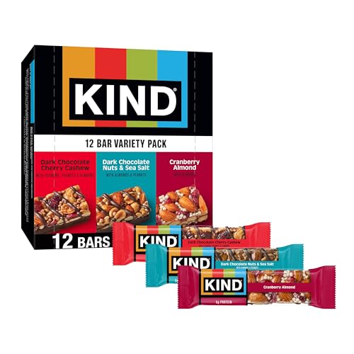 KIND Nut Bars Variety Pack, Gluten-Free, Low Sugar, 12 Count
