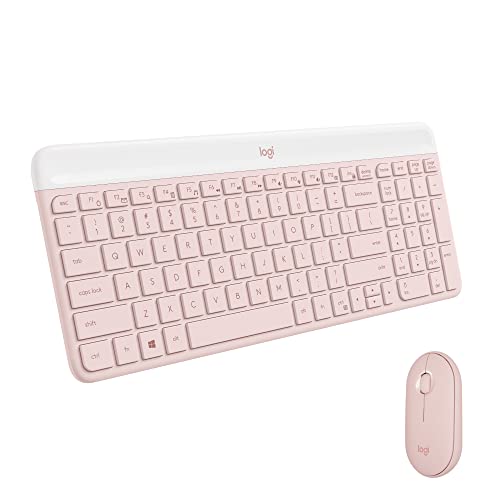 Logitech MK470 Slim Wireless Keyboard & Mouse Combo – Rose