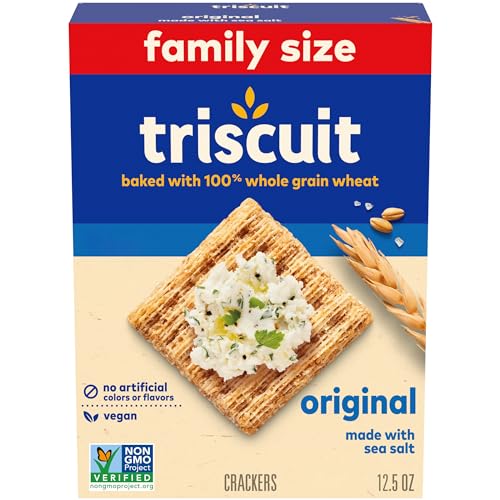 Triscuit Original Whole Grain Wheat Crackers, Family Size 12.5 oz