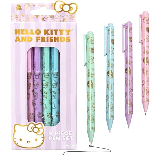 Hello Kitty & Friends 4-Piece Pen Set, Stationery Supplies