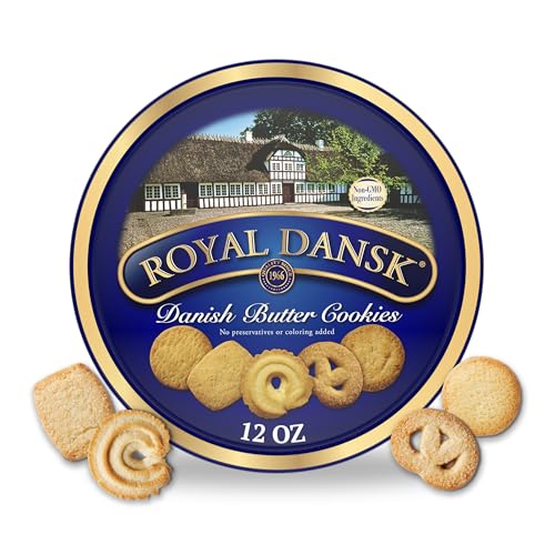 Royal Dansk Danish Butter Cookies, Assorted Gift Tin, 12 oz
