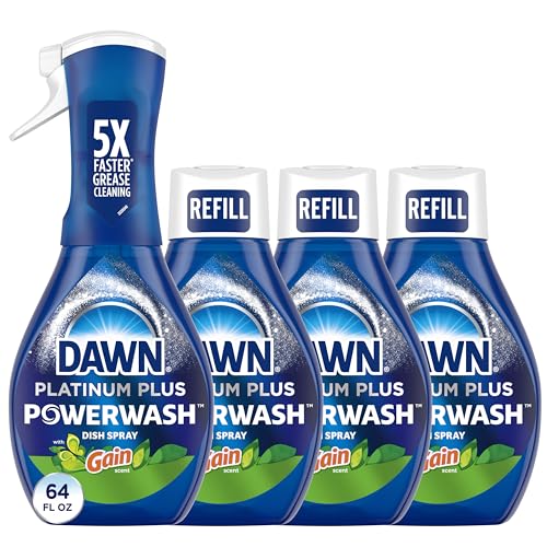 Dawn Powerwash Gain Dish Spray Kit + 3 Refills, 64 Fl Oz