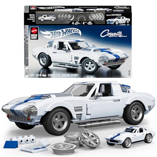 Mattel Hot Wheels Elite Corvette Grand Sport Building Set, 918 Pieces