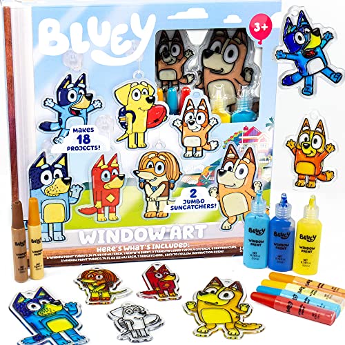 Bluey Suncatchers Kit for Kids – Ages 3-6 Craft