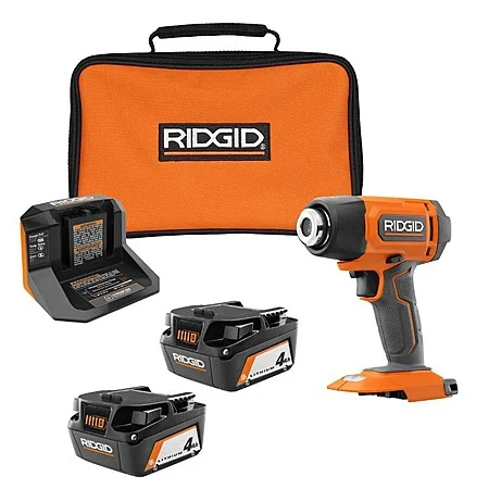 RIDGID 18V 4.0 Ah Battery (2-Pack) with Charger